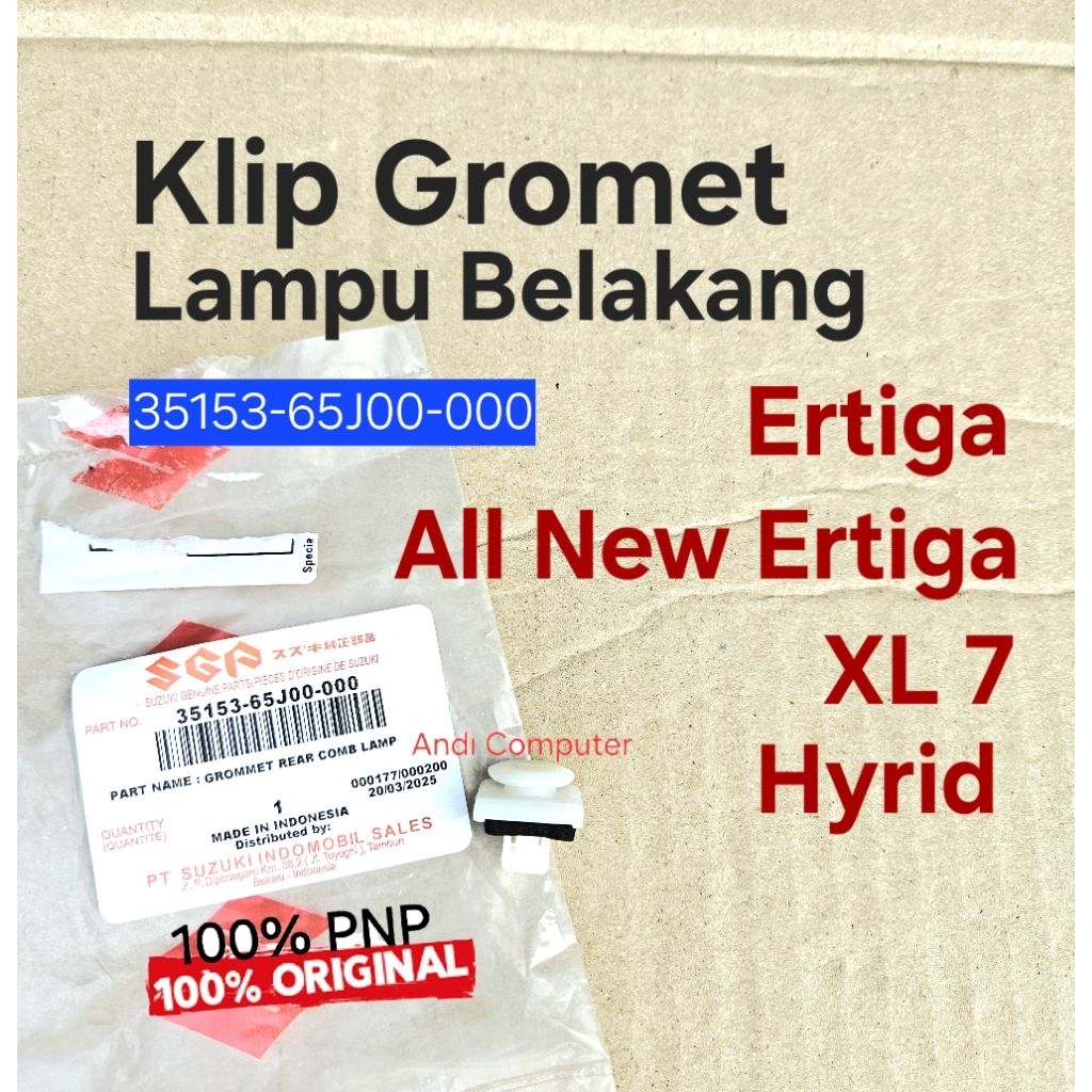 คลิปสัญญาณด้านหลัง Grommet สําหรับ All New Ertiga XL7 Hybrid Original