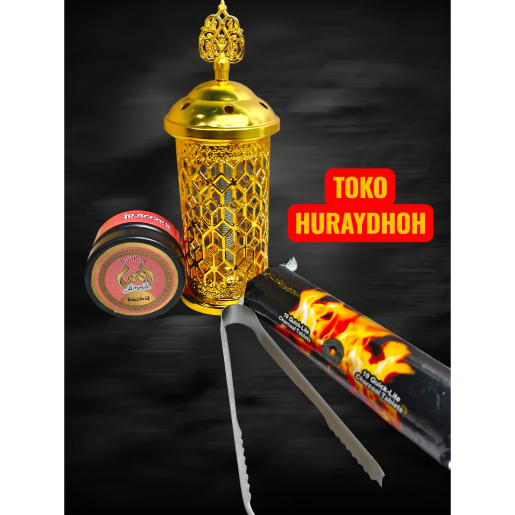 บรรจุุภัณฑ์ BUKHUR AMMU 4 In 1 ชุดผู้ถือธูป.rang.buhur. คลิป HAJAR ASWAD NAJMA OUD MAGRIBI AL HANJAR