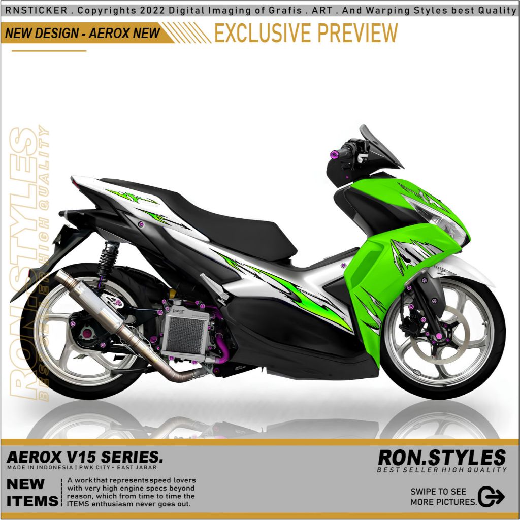 ARV15 STRIPING AEROX สติ๊กเกอร์ TRANSPARENT ใหม่ AEROX 2021-2025 สตริป TRANSPARING AEROX ใหม่สไตล์ VARKY