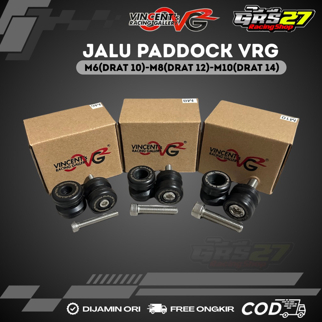 JALU PADDOCK PADOCK PEDOK VRG PREMIUM M6 DRAT 10 M8 DRAT 12 และ M10 DRAT 14 NINJA R SS RR 150 NINJA 