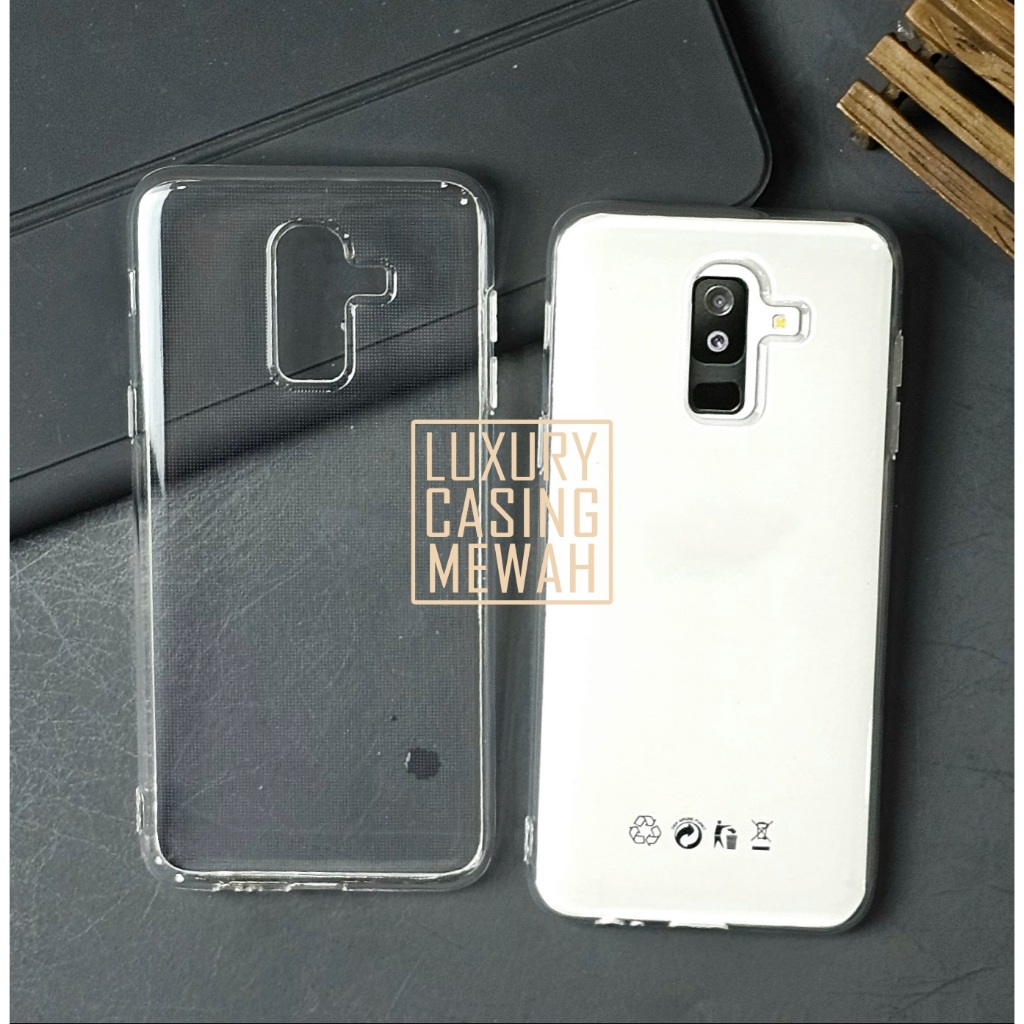 Premium Clear Case Bening 2.0mm Softcase โปร่งใสสําหรับ Samsung A6 Plus Samsung A7 2018 Samsung A70 
