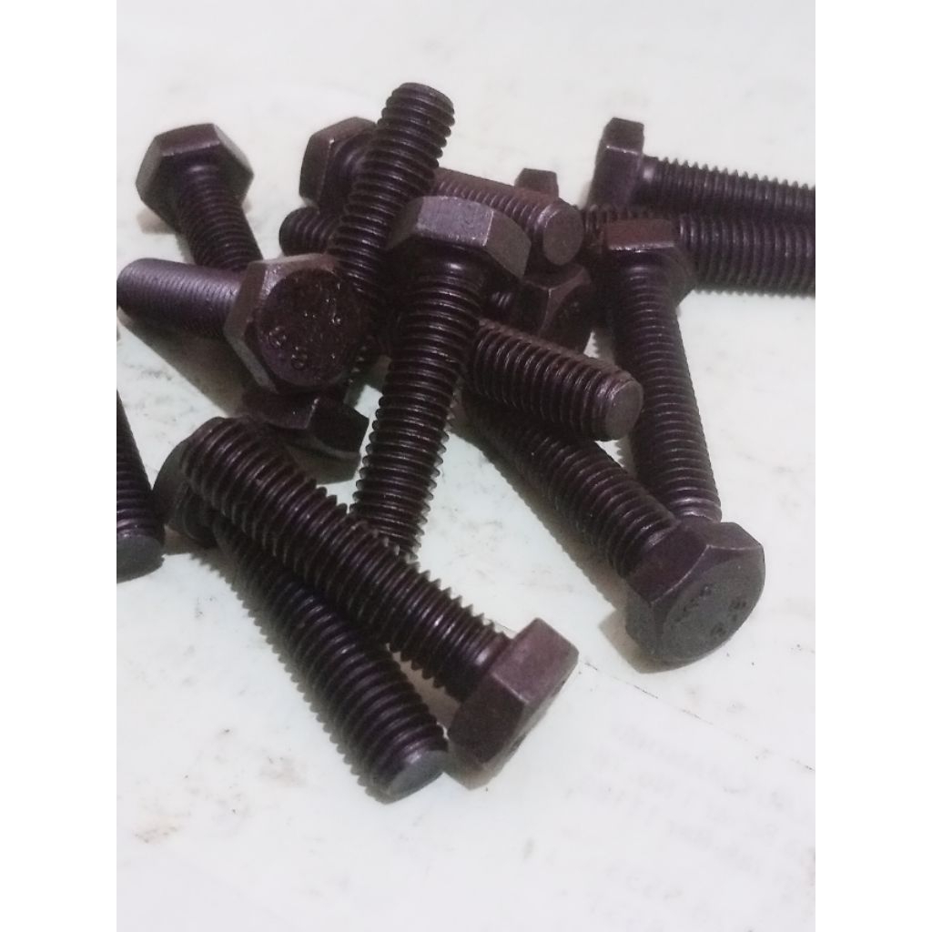 BM STEEL 8.8 M08X35MM FT | BOLT STEEL NUT 8.8 M08X3.5CM FULL KEY THREAD 13 (5 ชิ้น)