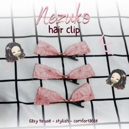 NEZUKO DEMON SLAYER RIBBON NEZUKO COSPLAY RIBBON น่ารักสีชมพู RIBBON