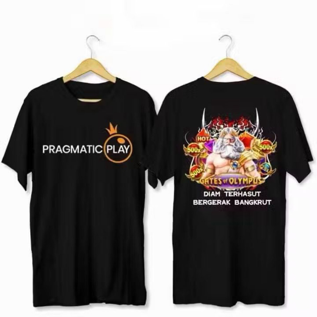 KATUN No1 Unisex Pragmatic Play Slot เสื้อยืดผู้ชาย/ผู้หญิง Top DIAM TO SEE MOVING BANGKRUT หวีผ้าฝ้