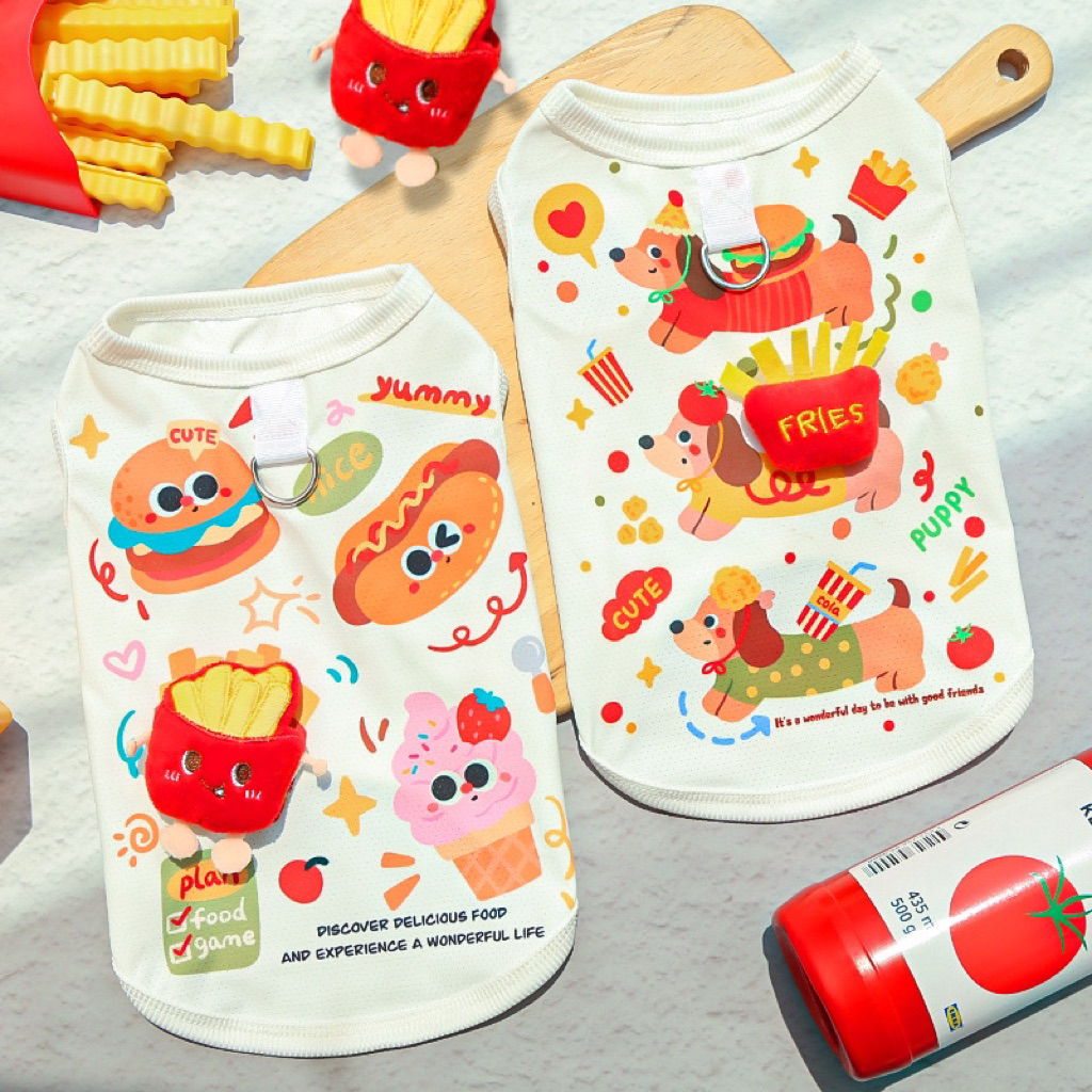 Tanktop Harness Dog เสื้อผ้าแมว แมว สุนัขบน แมว สุนัข - Fastfood Harness
