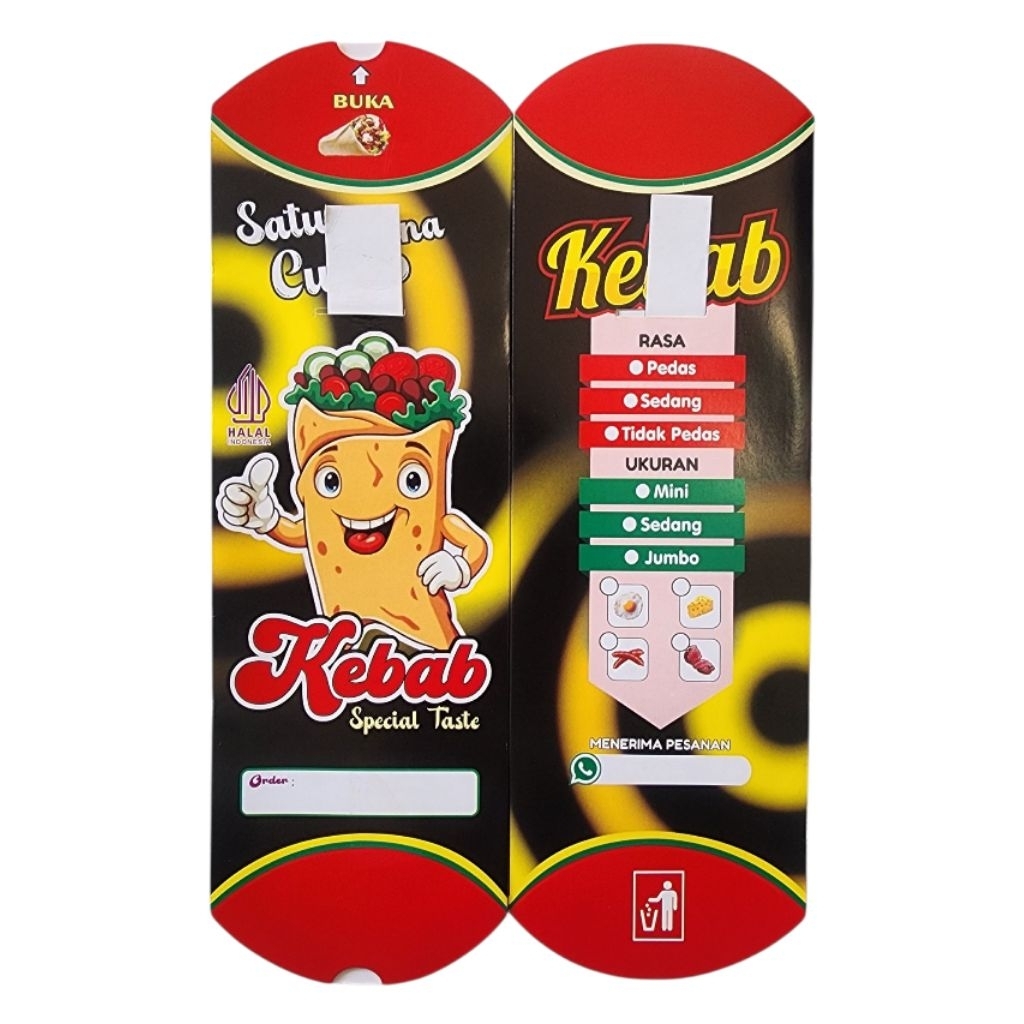 100 ชิ้น JUMBO KEBAB PAPER/ KEBAB PACKAGING/ KEBAB WRAPPING