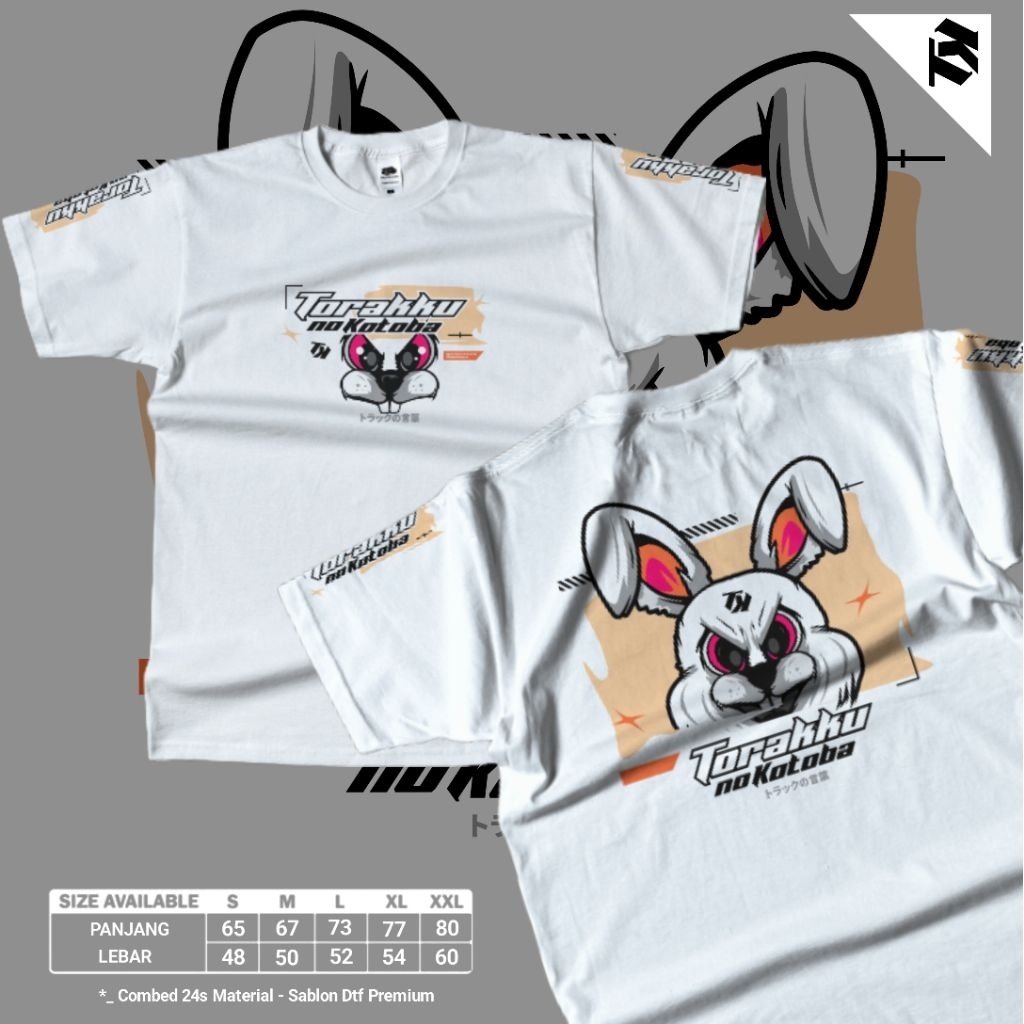 เสื้อยืด My Torak No Kotoba| RABBIT RABBIT RABBIT| เสื้อยืดสีขาวปกติ