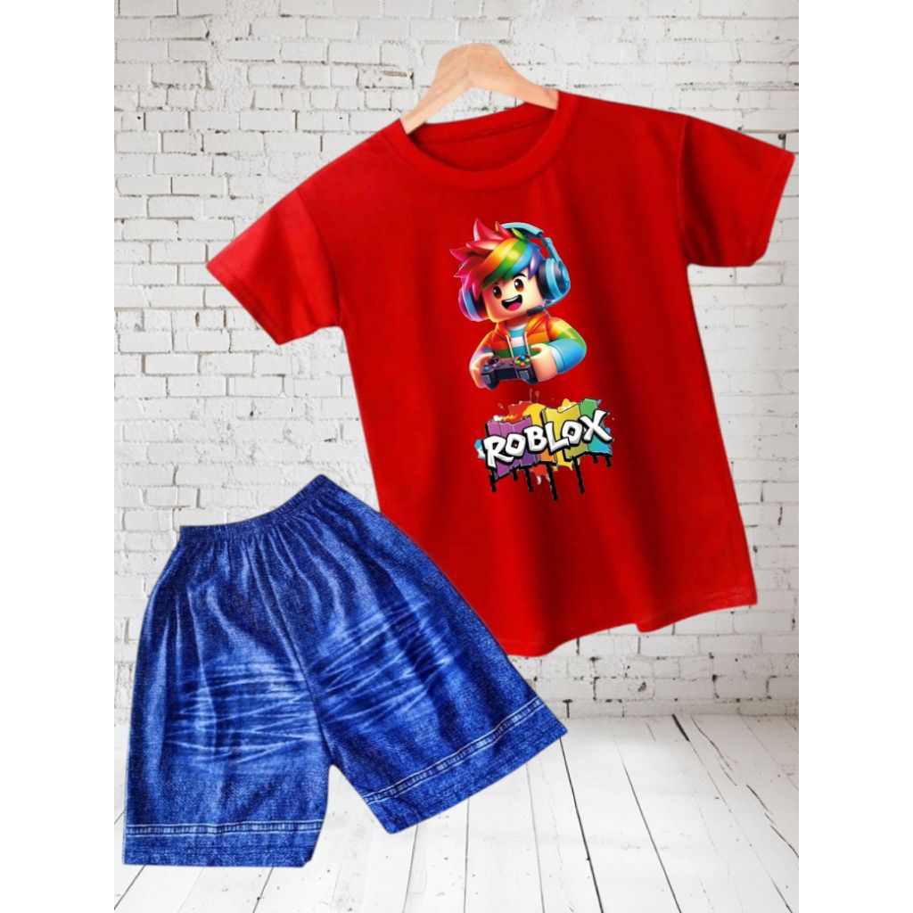 Happystore599 ชุดเด็กพร้อมภาพ ROBL0X | สําหรับเด็กอายุ (1-9 ปี)