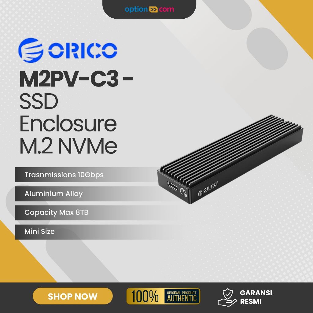 ORICO M2PV-C3 M.2 NVMe SSD Enclosure Type C Type C