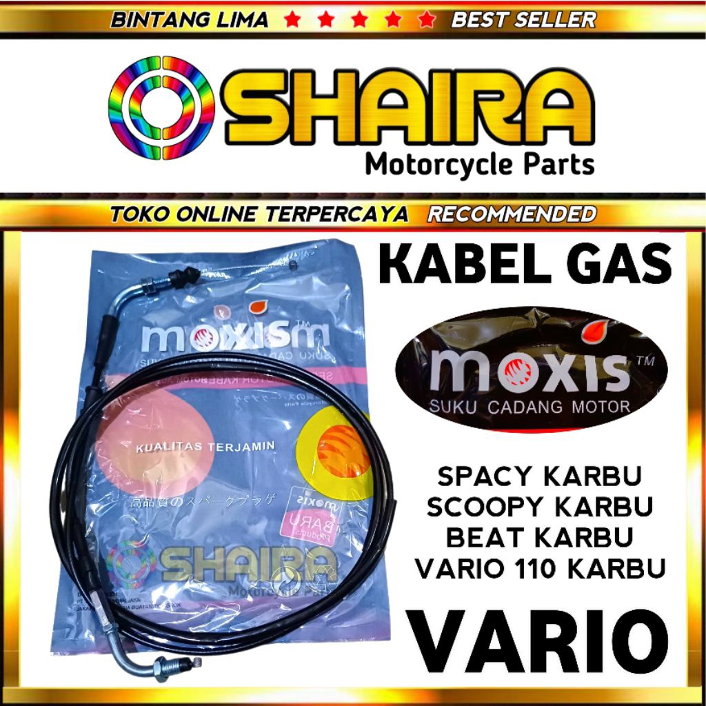 VARIO 110 CARBON GAS CABLE / BEAT CARBON GAS CABLE / SCOOPY CARBON GAS CABLE / SPACY CARBON GAS CABL