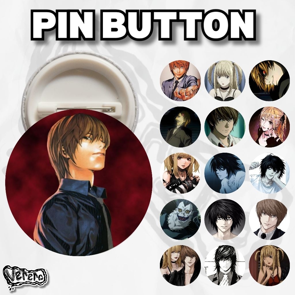 Death Note Anime Light Yagami L Lawliet Pin