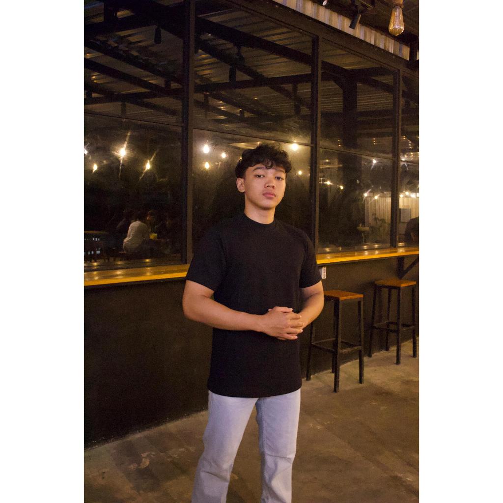 Gaara Shirt Basic Regular Plain Fit เสื้อยืดสีดํา