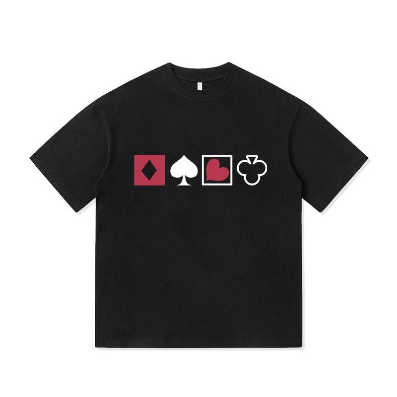 KATUN เสื้อยืดผ้าฝ้ายหนักอเมริกัน, Hisoka Nostalgia Design Hunter x Hunter Card, Unisex Oversize, สว