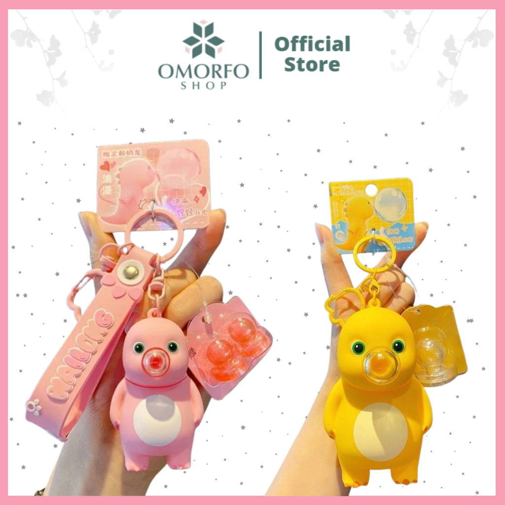 กันตัน ❤️โอเมอร์โฟ❤️อุปกรณ์เสริมพวงกุญแจ Nailong Dino Bubble พวงกุญแจ Viral Nailong พวงกุญแจฟอง น่าร