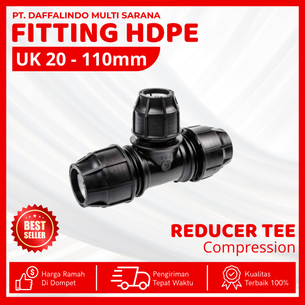 ข้อต่อ ข้อต่อ ข้อต่อ ข้อต่อ ท่อ Hdpe ขนาด 75x63mm | การเชื่อมต่อ Hdpe Pipe