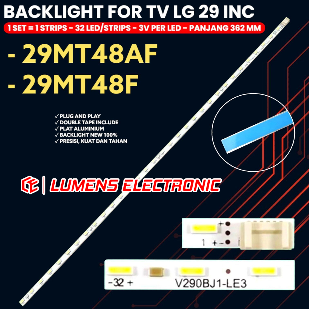 LG 29 นิ้ว LED TV BACKLIGHT 29MT48 29MT48F 29MT48AF 29MT BL SMD 32K 32LED 29MT V290BJ1-LE3