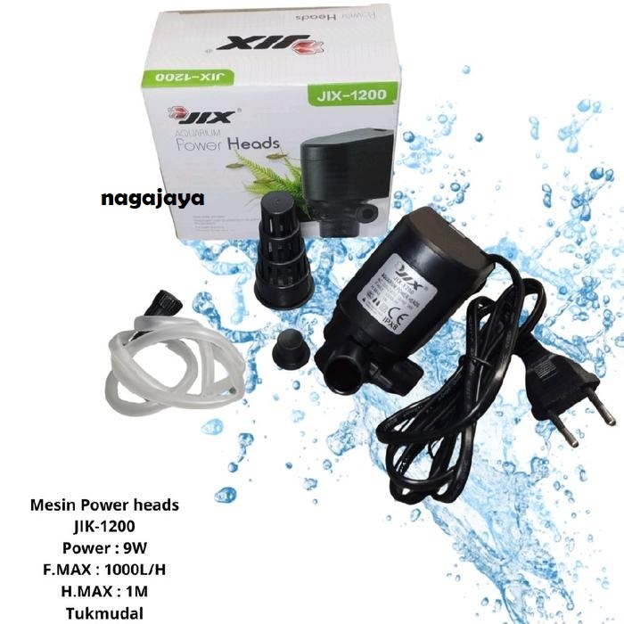 MESIN หัวพลังงาน JIX 1200 เครื่อง Aquarium Submersible Pump jix 1200 by Amara Hydroponic Pump