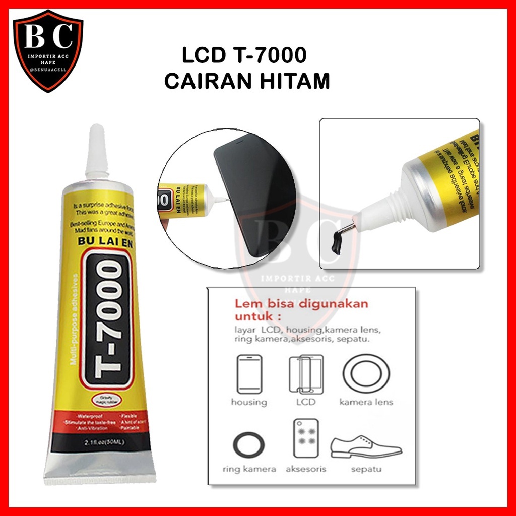 T7000 15ML TOUCHSCREEN GLUE - HP CASING GLUE T-7000 BLACK LCD GLUE / T7000 BLACK LCD