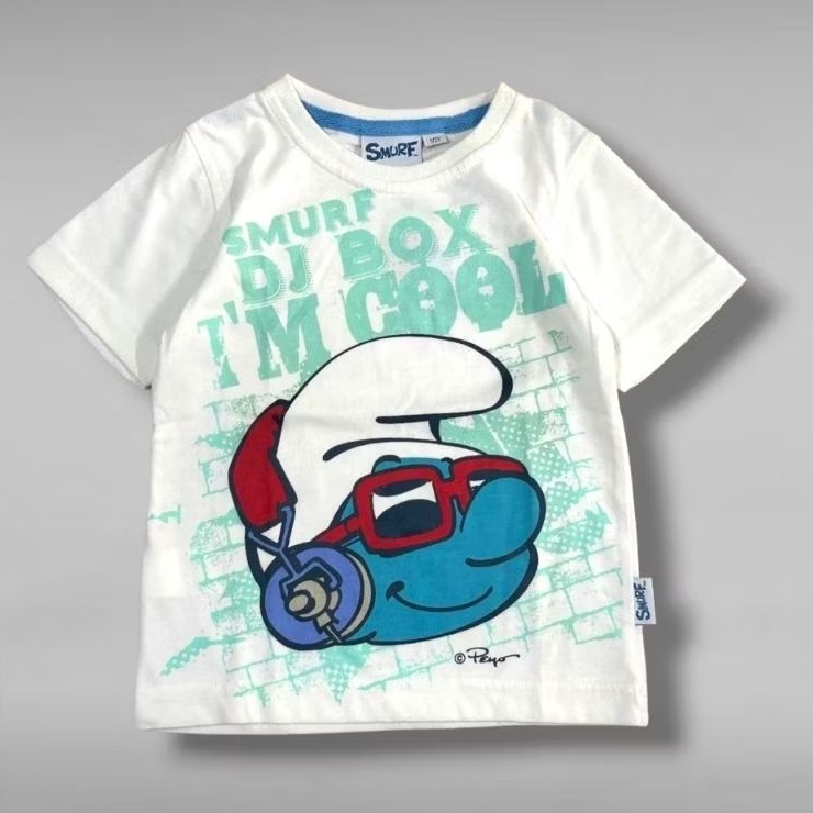 JSP962 //THE SMURF 100% ORIGINAL BRAND//BOYS T-SHIRT