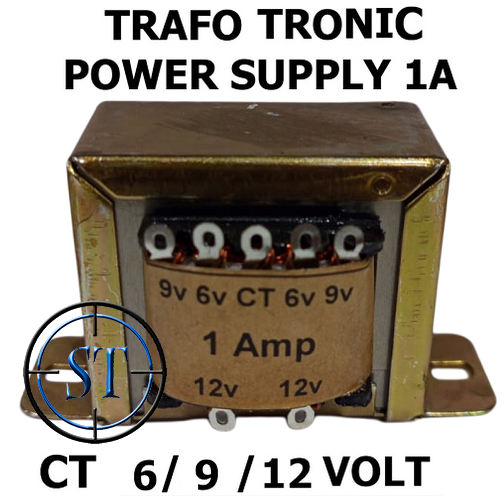 Tronic Transformer 1A Series 07 CT-12V +CT 6 9V 1000mA เอาต์พุต 12 9 6 CT 6 9 12VAC 1 Ampere Transfo