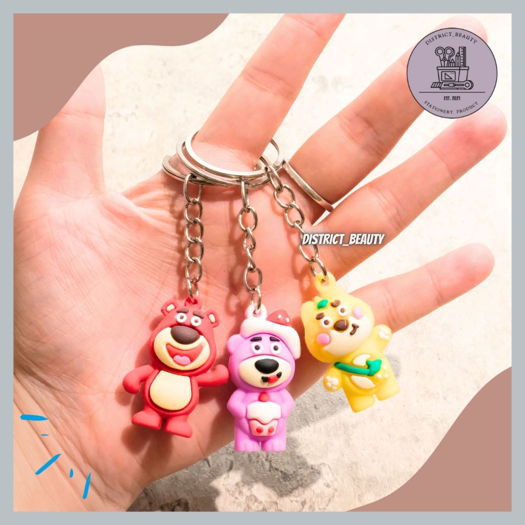 GANTUNGAN SMALL LOTSO KEYCHAIN MINI KEYCHAIN CUTE LOTSO BEAR KEYCHAIN