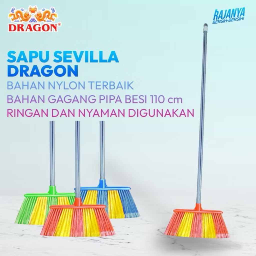 DRAGON Sevilla Broom 110 ซม. น้ํายาทําความสะอาดพื้นอเนกประสงค์ Dust Remover DRGM-SP168 สีสุ่ม