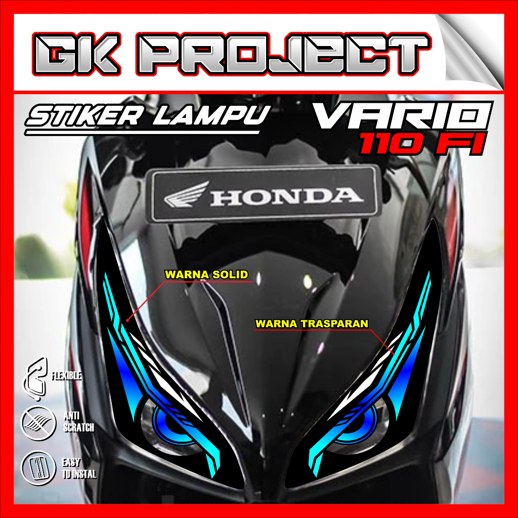 สติ๊กเกอร์ไฟ VARIO 110 FI | Honda VARIO 110 FI Motorcycle Eyebrow Light Variation Sticker | VARIO Rgb GK 01 สติ๊กเกอร์คิ้ว