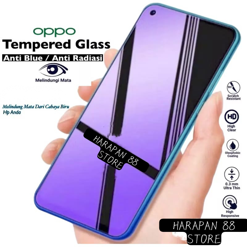 กระจกนิรภัยป้องกันแสงสีฟ้าOppo K1 K3 K5 K7 5G K7X K9 K9 PRO K10 K10 5G K10X F1 F1F F1F F1Fw F1+ F1S 