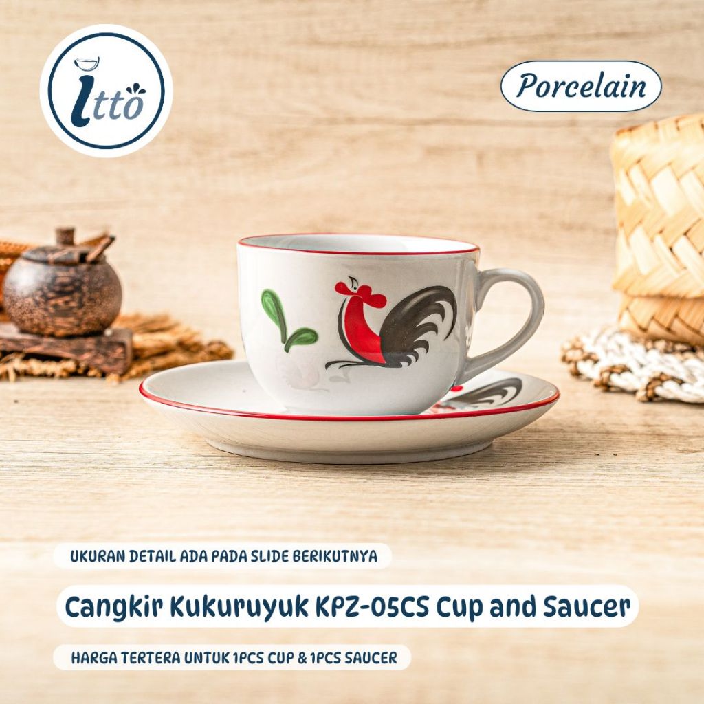 Kukuruyuk Kopin KPZ-05CS ถ้วยและจานรอง