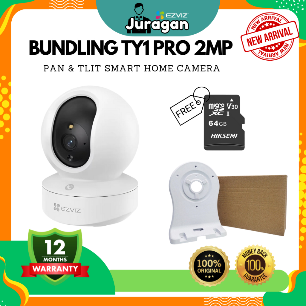 EZVIZ TY1 PRO 2MP (ฟรี MMC 64GB + OEM EZVIZ Wall Bracket)