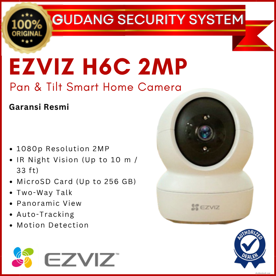 EZVIZ H6C PRO 2MP กล้องบ้านอัจฉริยะ Pan & Tilt