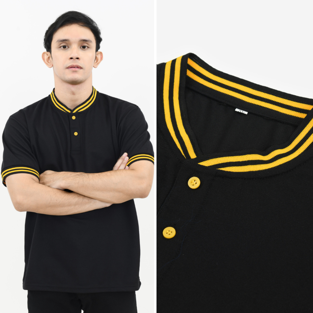 เสื้อโปโล Henley แขนสั้นผู้ชายมีสไตล์ลําลอง / เสื้อคอปกลาย Henley สําหรับผู้ชายธรรมดา