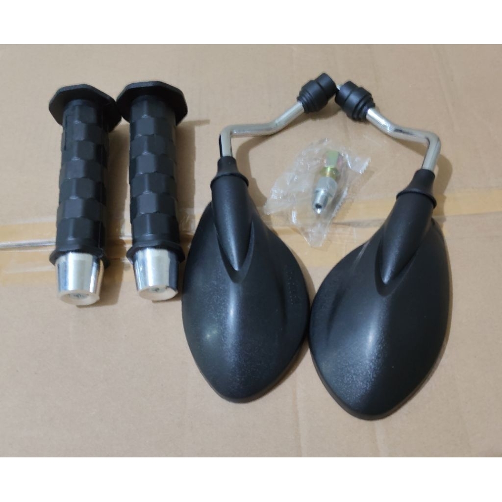 รถจักรยานยนต์ REARVIEW MIRROR X1 PNP STEM H0NDA-Y4MAHA PLUS SQUARE HANDGRIP + PCX PNP BEAT VARIO NMA