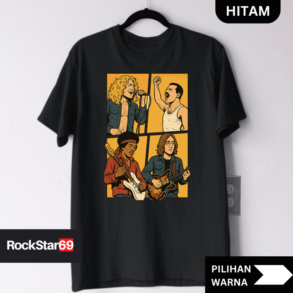 เสื้อยืด Queen Band, Jimi Hendrix & Others Adults S–7XL Jumbo Big Size & Children Age 2-13 Years – P