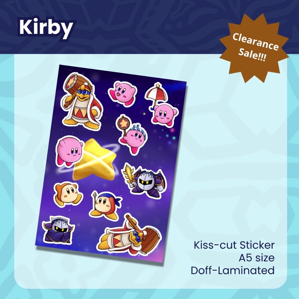 Kirby Return To Dreamland Gang A5 Kiss-Cut สติ๊กเกอร์