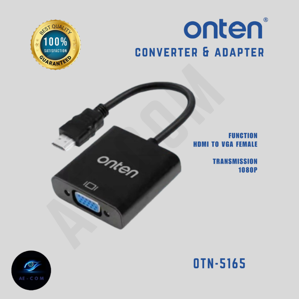 ONTEN OTN-5165 อะแดปเตอร์ HDMI เป็น VGA