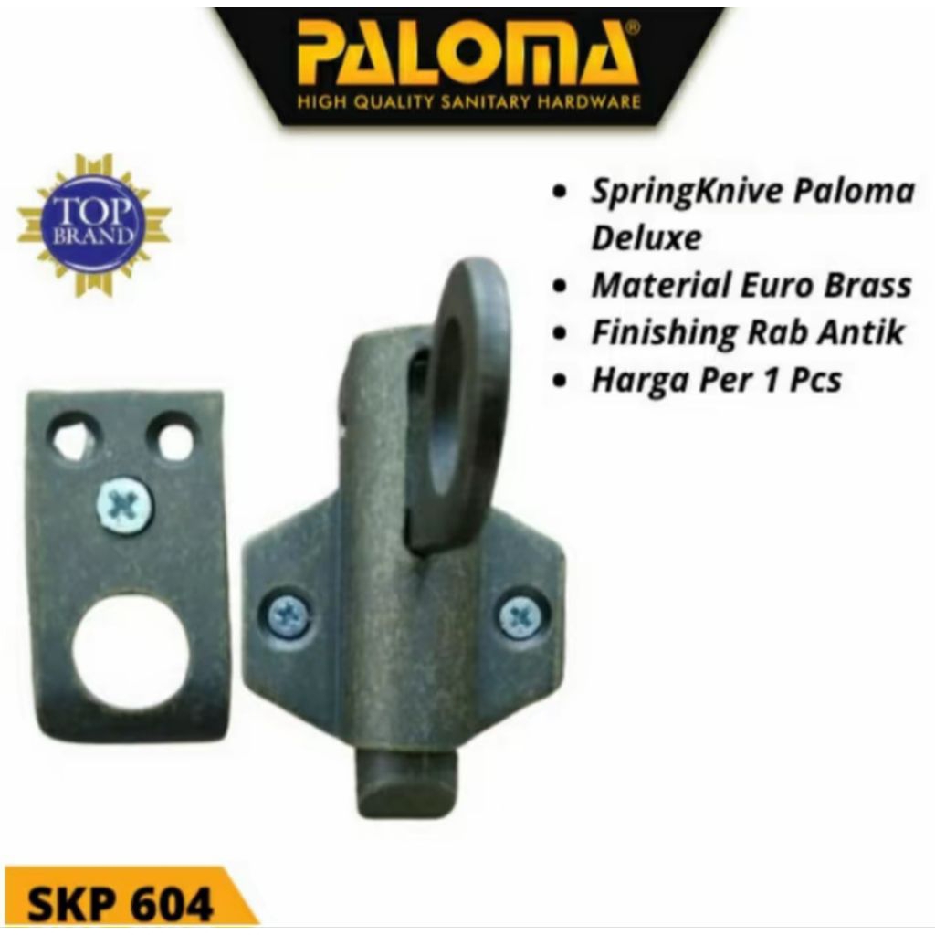 SPRING KNIVE PALOMA SKP 604 BRASS EXC WINDOW SLOT LOCK ANTIQ