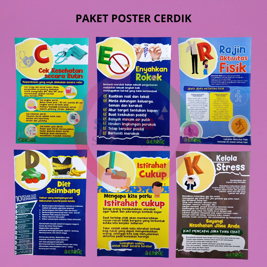 แพ็คเกจ SMART | แพ็คเกจโปสเตอร์ SMART | โปสเตอร์สุขภาพ | โปสเตอร์ผู้สูงอายุ | Clever Clever Clever