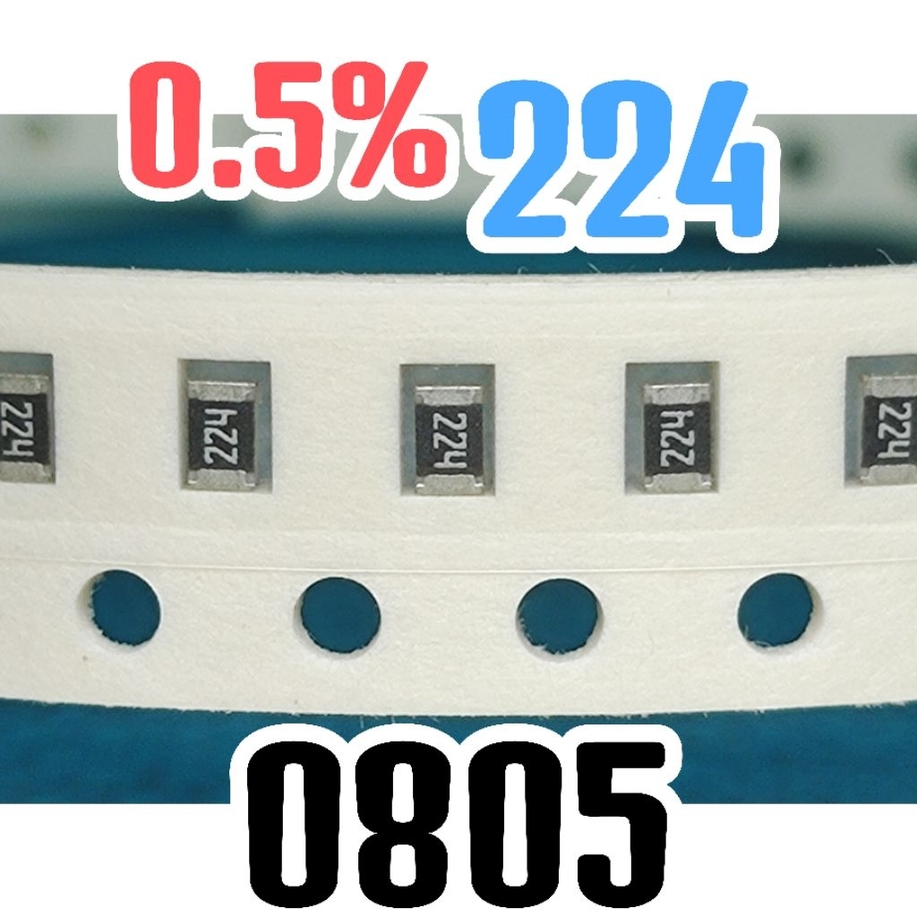10 ชิ้นตัวต้านทานชิป smd 2203 224 220K 0.5% ขนาด 2012 0805 220 Kohm 220Kohm ohm