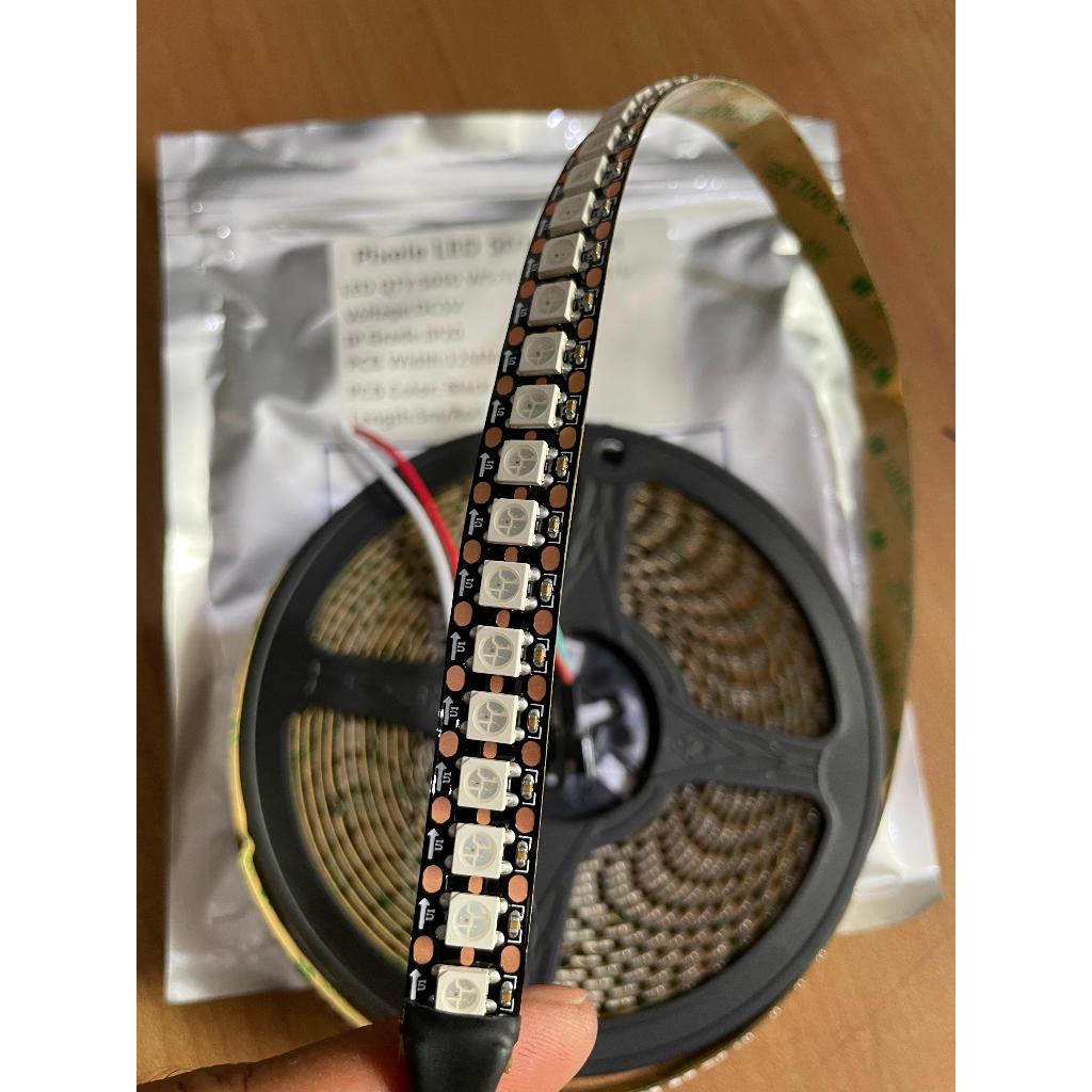 WS2812b แถบไฟ LED แบบปรับได้อัจฉริยะ 5v SMD 5050 12MM