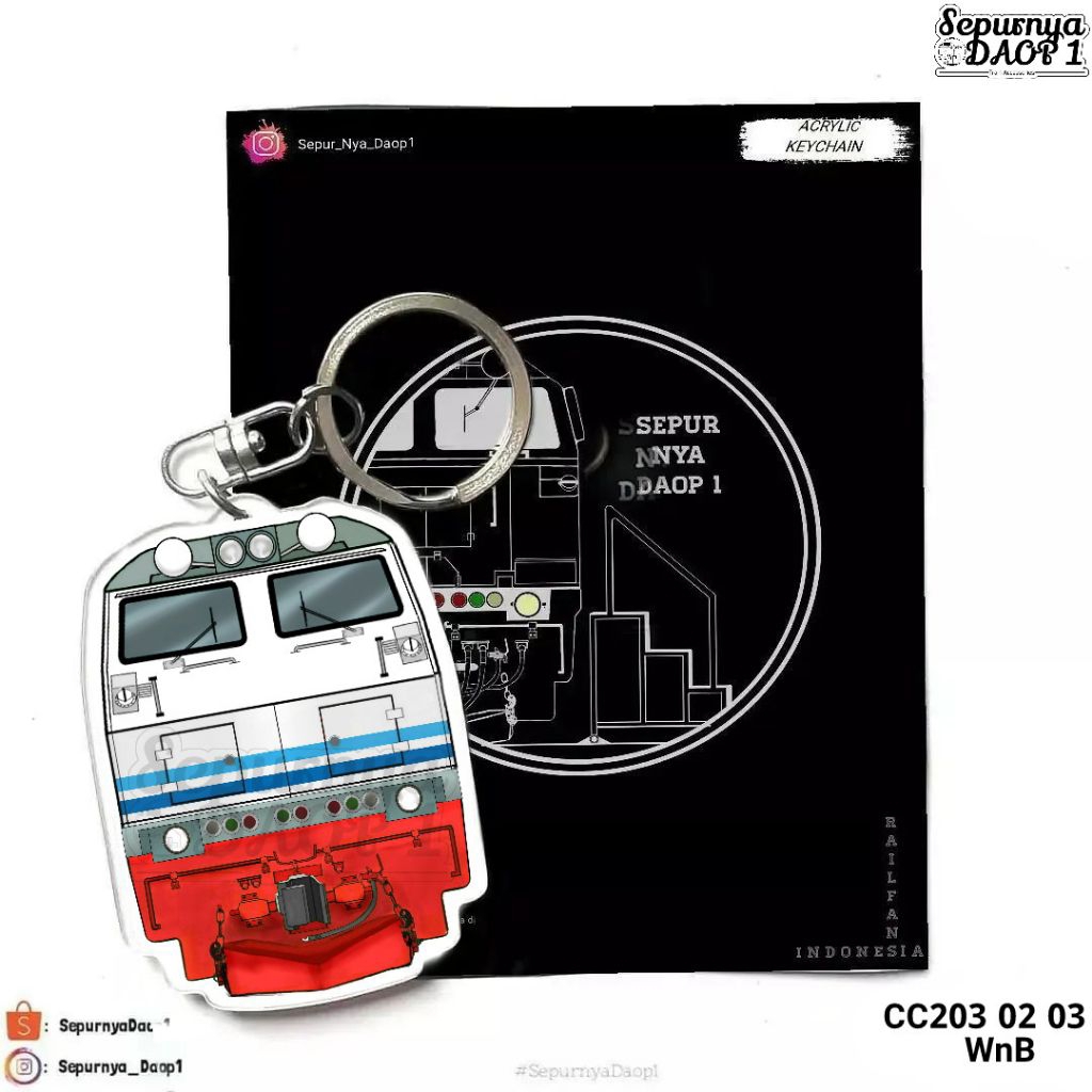 GANTUNGAN CC203 WnB พวงกุญแจหัวรถจักร