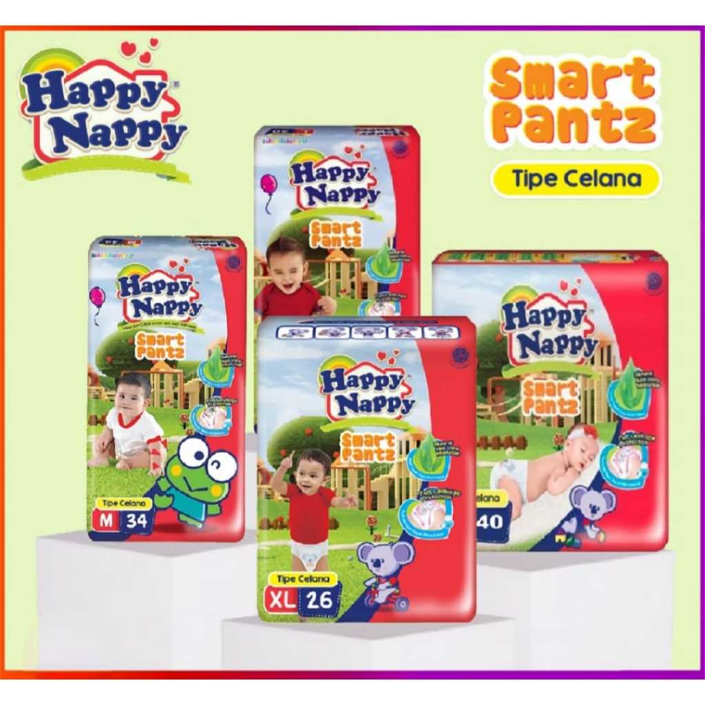 Happy Nappy Smart Pants ผ้าอ้อม กางเกง รุ่น S40 M34 L30 XL26 / Happy Pants