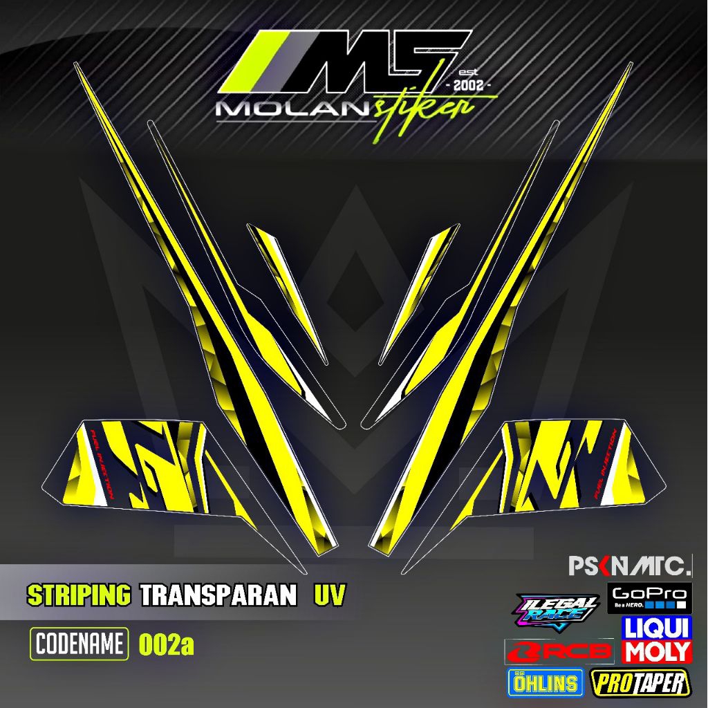 สติ๊กเกอร์รูปลอก Striping Variation โปร่งใส Uv F1ZR 110 2 Tak Y 110 SS SS TWO Y 125 ZR Yamaha F1zr P