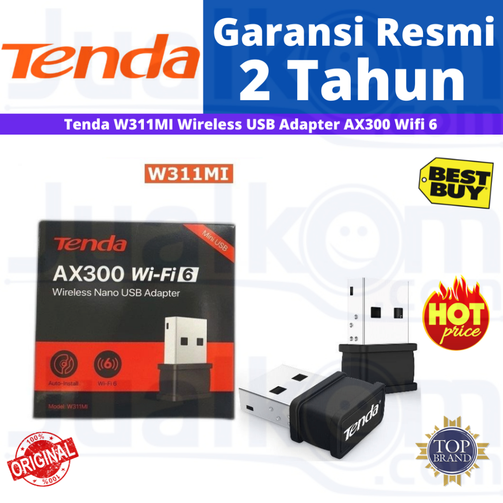 Tenda W311MI AX300 Wifi 6 อะแดปเตอร์ USB นาโนไร้สาย Wifi6