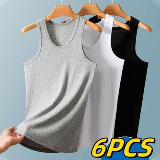 PROMO PAKET MURAH ISI 6 PCS Singlet Kaos Singlet Singlet Polos Singlet Kaos Singlet Pria Dewasa Singlet gym Pria Tanktop Rip Kaos Dalam Pria Kekinian..
