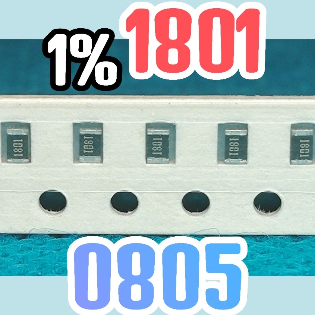 10 ชิ้นตัวต้านทานชิป smd 1801 182 1K8 1% ขนาด 2012 0805 1.8Kohm 1.8K โอห์ม 1.8 Kohm 1.8K โอห์ม 1.8 K