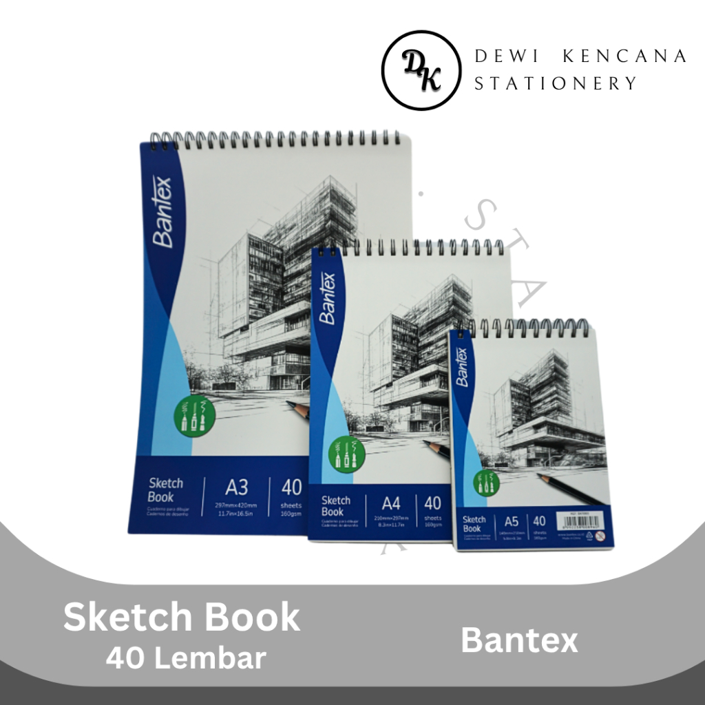 Bantex Sketch Book / A3 Sketch Drawing Book 160gr 40 แผ่น