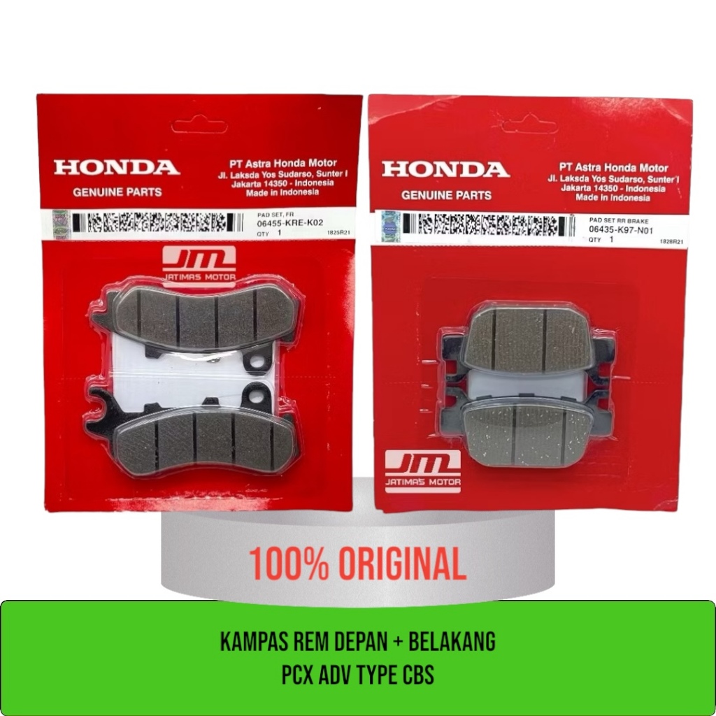 ผ้าเบรค pcx 150 160 adv 150 160 cbs 06455-KRE-K02 06435-K97-N01