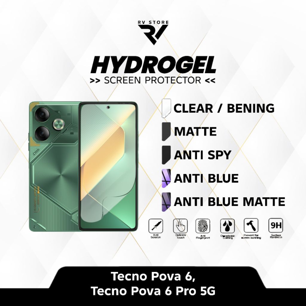ไฮโดรเจลกันรอยขีดข่วน Tecno Pova 6, Tecno Pova 6 Pro 5G