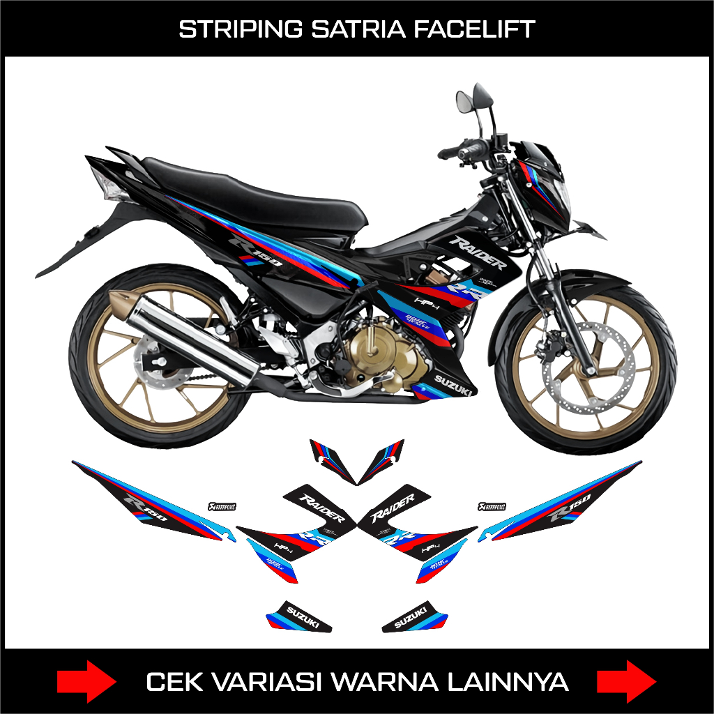 สติ๊กเกอร์ STRIPING SATRIA FU 150 FACELIFT / DECAL VARIATION SUZUKI SATRIA F150 FACELIF